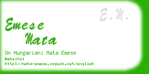 emese mata business card